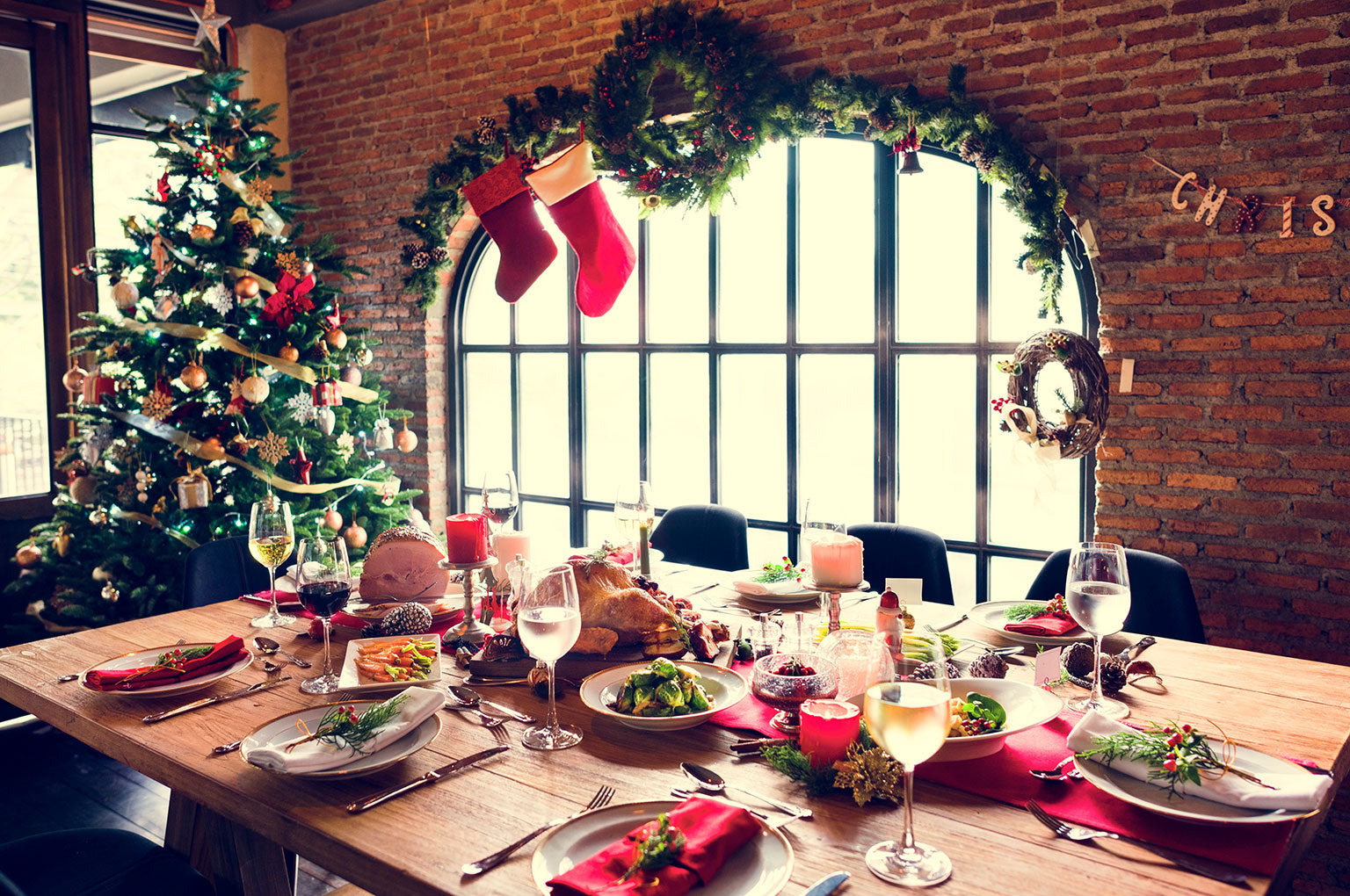 decoración Navidad restaurante