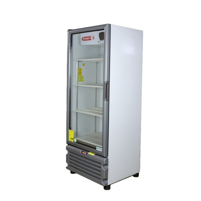 Refrigerador Vertical Inverter 1 Puerta Cristal Blanco 17 Pies Torrey RVI-17