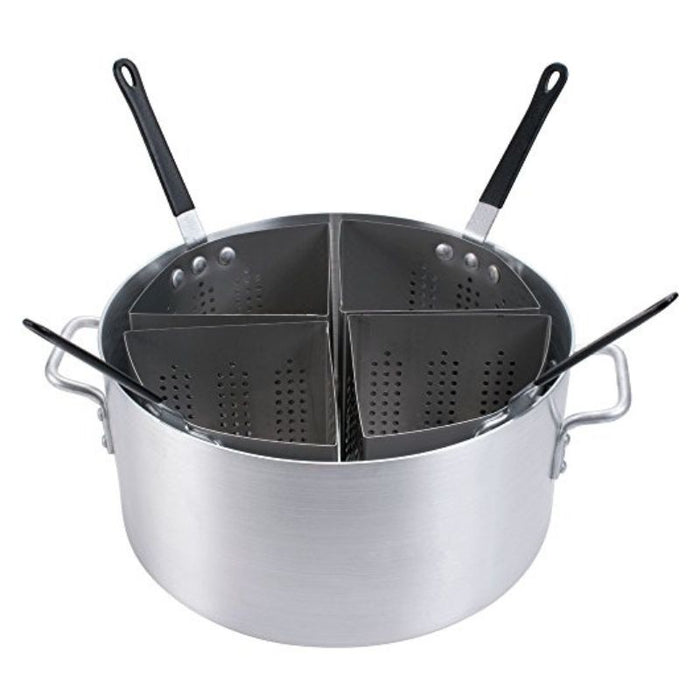 Olla para Pasta Aluminio y Escurridores Acero Inoxidable 20 qt Set 5 Pzs ISBW ALSKPC005
