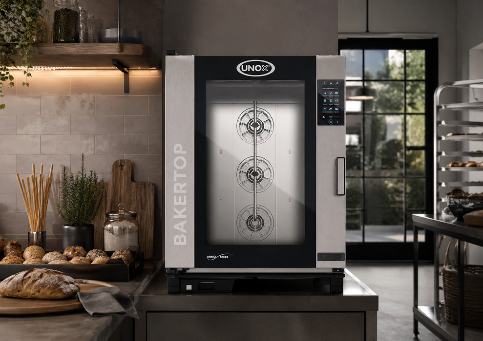 Horno Mixto a Gas UNOX BAKERTOP MIND.Maps XAVC-10FS-GPRM-AL