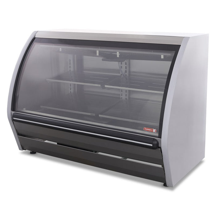 Vitrina Delicatessen Exhibidora Vidrio Curvo 182cm Acero Inox Torrey DRD6-LS-AI