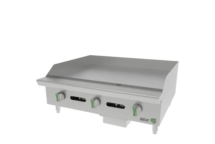 Plancha Manual - Emerald Line a Gas LP 3 Quemadores Asber AEMG 36 EM LPG