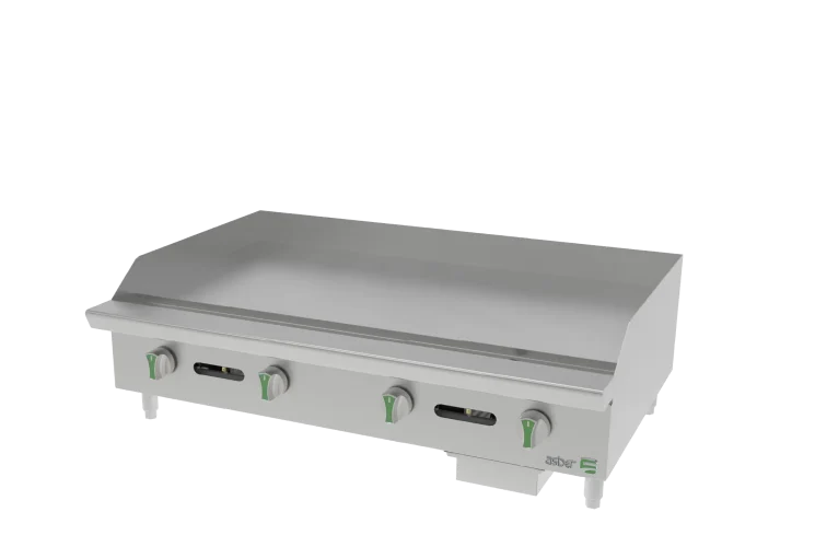 Plancha Manual - Emerald Line a Gas Natural 4 Quemadores Asber AEMG 48 EM NG