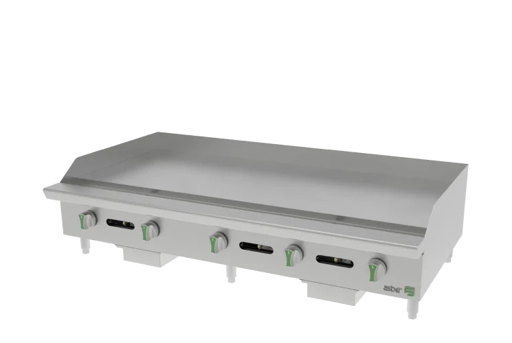 Plancha Manual - Emerald Line a Gas LP 5 Quemadores Asber AEMG 60 EM LPG