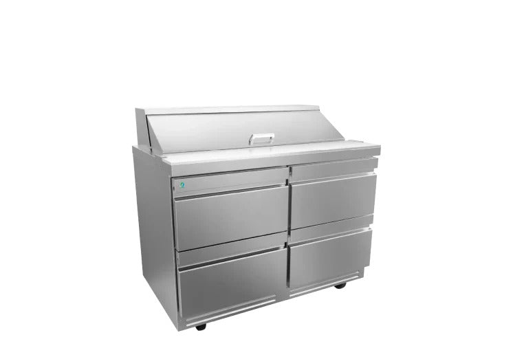 Mesa Refrigerada Para Preparación Ensaladas Premium 4 Cajones Acero Inox 20.6 Pies Asber APTS-60-16-D4 P HC