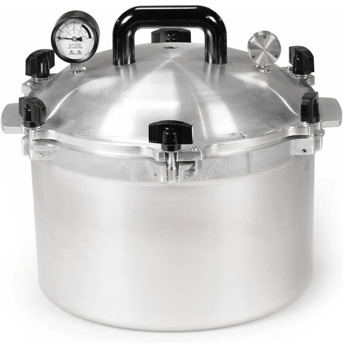 Olla de presion de 15.5 Qt Aluminio, Latas Carne Aves All American 915