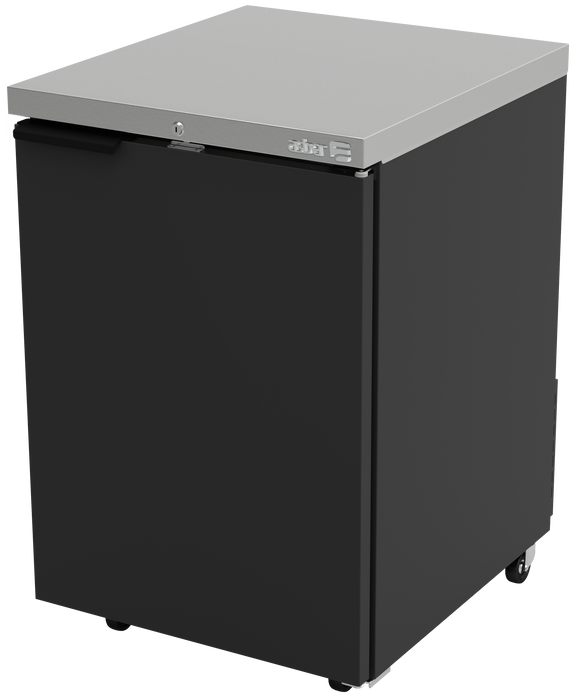 Refrigerador Contrabarra Vinil Negro 1 Puerta 9.6 Pies Asber ABBC-23 HC