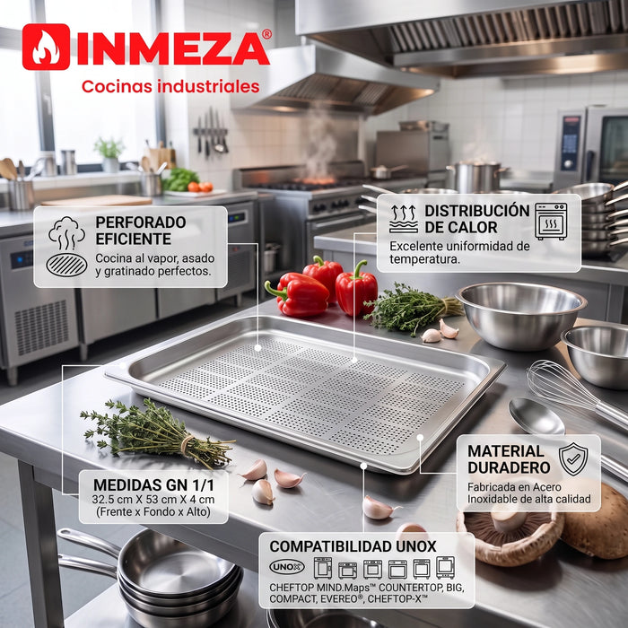 Bandeja de Acero Inoxidable UNOX STEEL.65 TG825