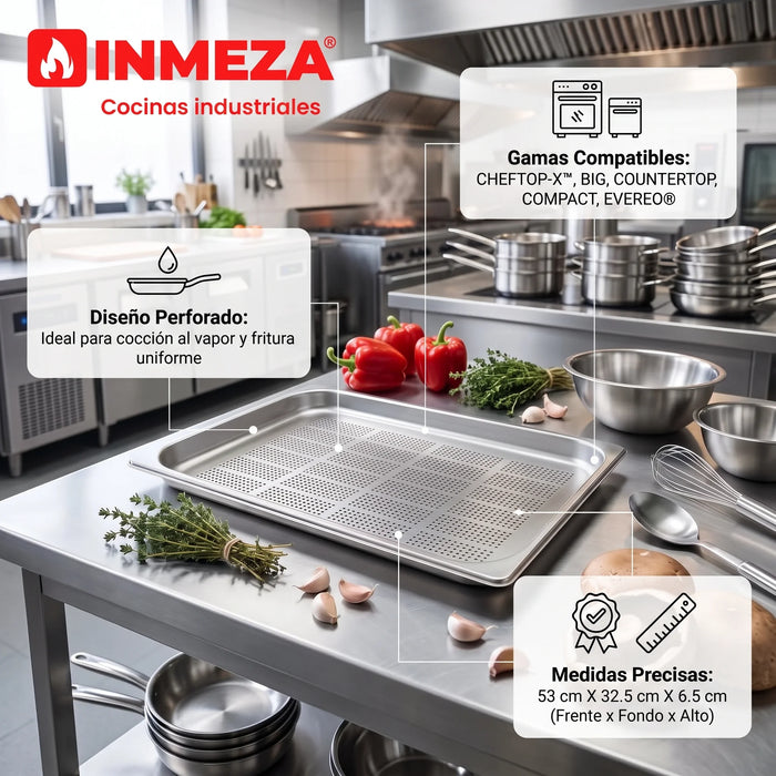 Bandeja Perforada de Acero Inoxidable UNOX FORO.STEEL65 TG830