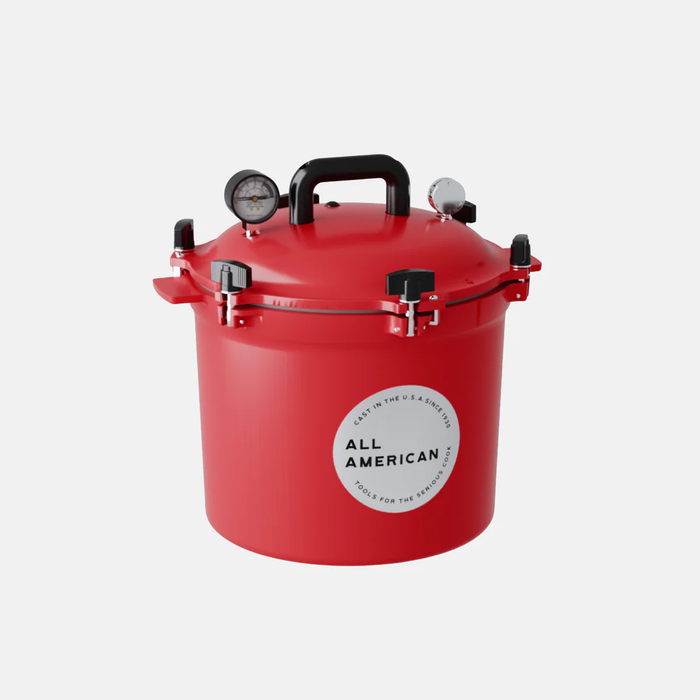 Olla de presion Red Tomato de 21.5 Qt  Aluminio, Pescado Carne Verduras All American 921RD