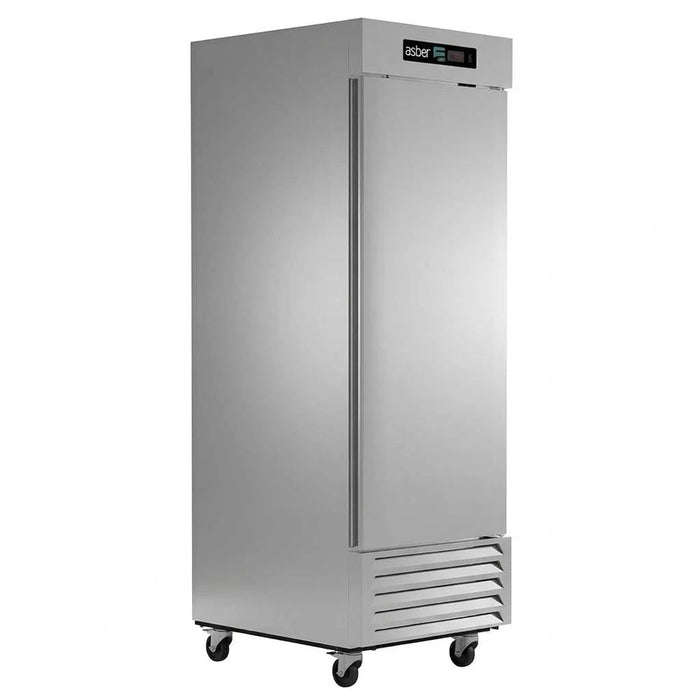 Congelador Vertical 1 Puerta Acero Inox 23 Pies 220V Asber ARF-23-H HC 220V