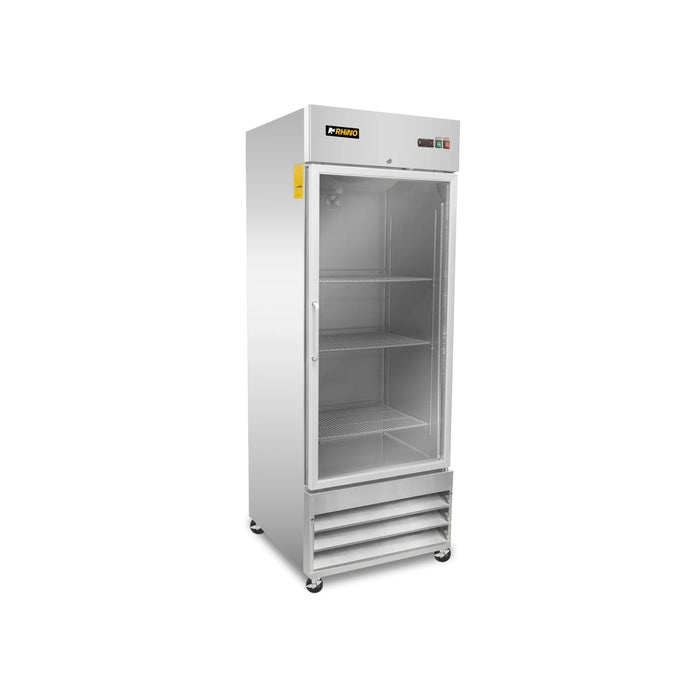 Congelador Vertical Acero Inox Puerta de Cristal 21 Pies Rhino CONVECRI-23