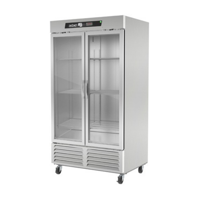 Congelador Vertical 2 Puertas Cristal 37 Pies Asber ARF-37-G HC