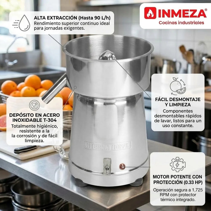 Exprimidor de Cí­tricos inoxidable 220V INTERNATIONAL EJ-4-220