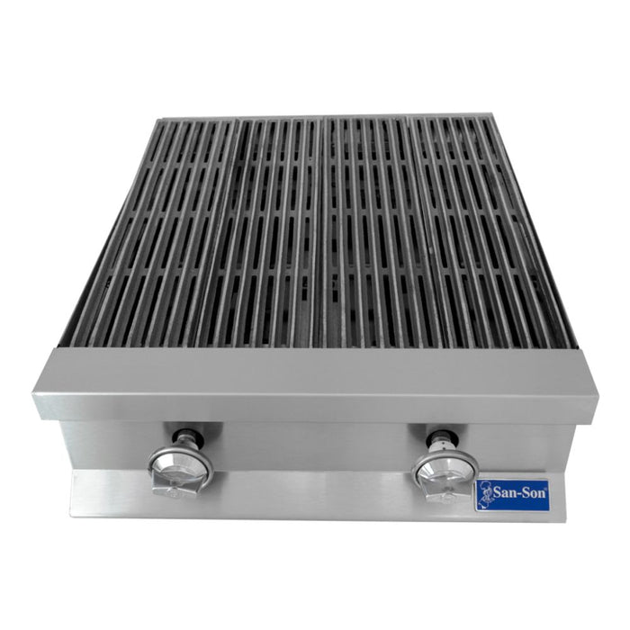 Asador Profesional a Gas 2 Quemadores, Parrilla Doble Marcado San-Son SSA24