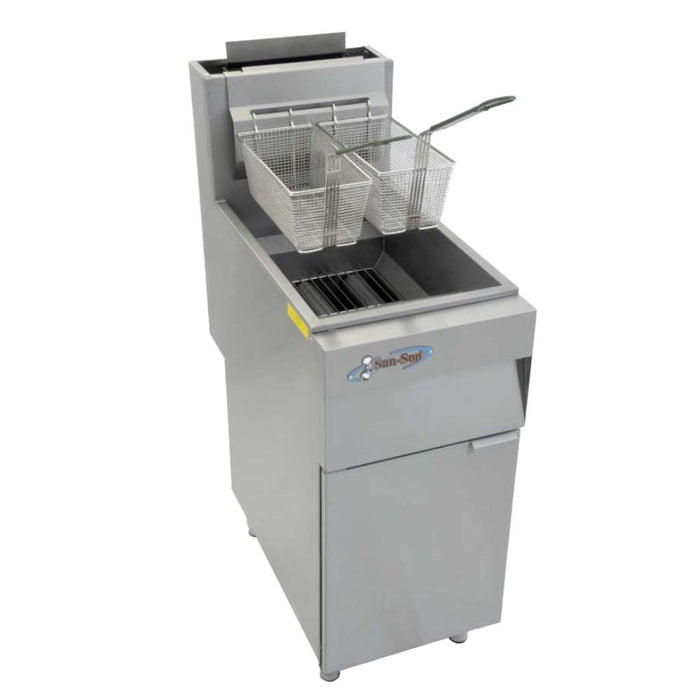 Freidora de Piso a Gas 19 L, 3 Quemadores, 2 Canastillas San-Son SS-35