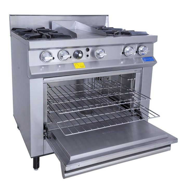 Estufa a Gas 4 Quemadores, Plancha, Horno San-Son SSE4QP