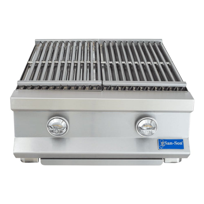 Asador Radiante a Gas 2 Quemadores, Parrilla Doble Marcado San-Son SSAR24