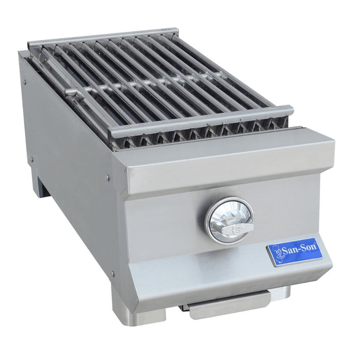 Asador Radiante a Gas 1 Quemador, Parrilla Doble Marcado San-Son SSAR12