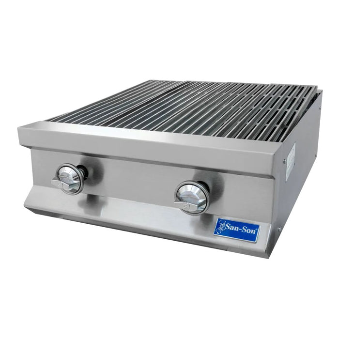 Asador Profesional a Gas 2 Quemadores, Parrilla Doble Marcado San-Son SSA24