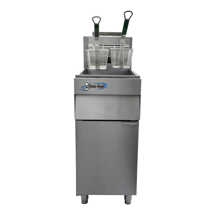 Freidora de Piso a Gas 19 L, 3 Quemadores, 2 Canastillas San-Son SS-35