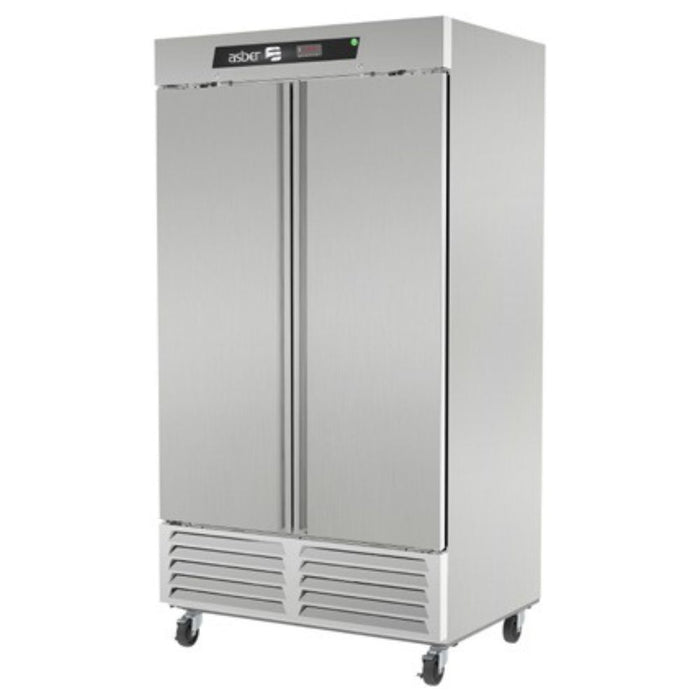 Congelador Vertical 2 Puertas Acero Inox 37 Pies Asber ARF-37 HC
