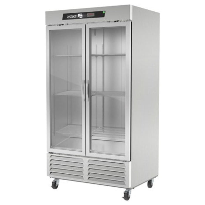 Refrigerador Vertical 2 Puertas Cristal 37 Pies Asber ARR-37-G HC