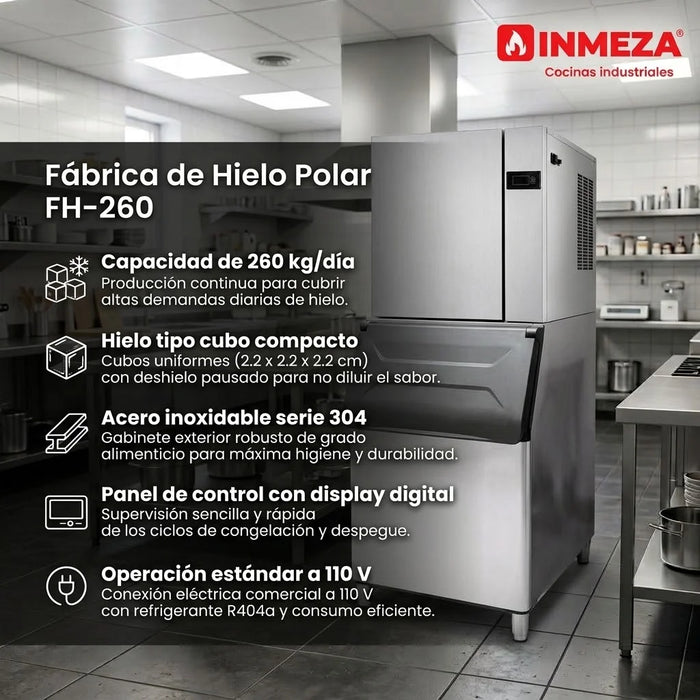 Fabrica de Hielo 260kg/24hr Polar FH-260