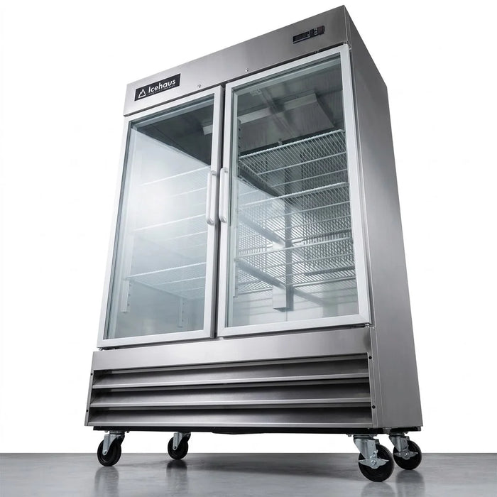Congelador Vertical 2 Puertas Cristal 41 Pies Icehaus CV-2PC-SS-01