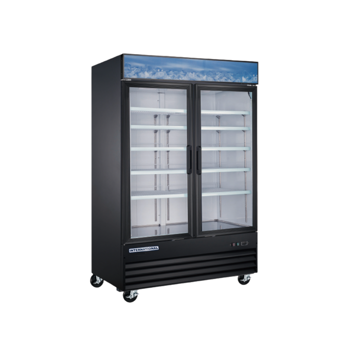 Congelador Vertical 2 Puertas de Vidrio 36 Pies INTERNATIONAL INT/CV-2PV-AI