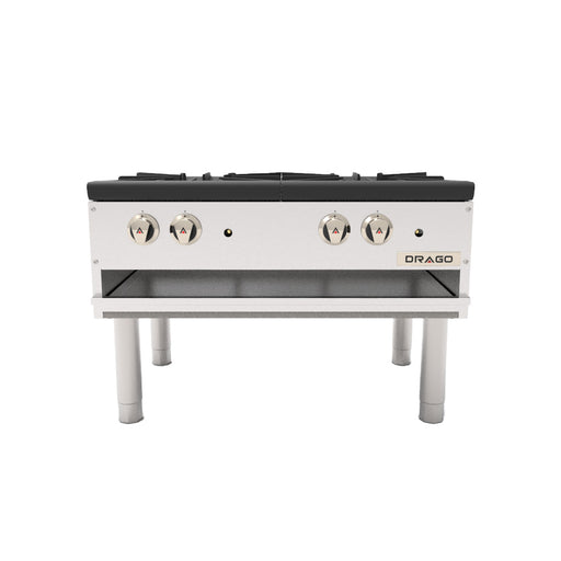 DRAGO GPFO-02-HSH Estufon a Gas LP de 2 secciónes Horizontal Altura Estandar