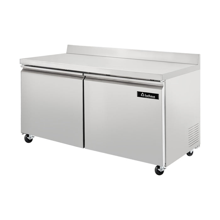 Mesa De Trabajo Refrigerador 2 Puertas 15 Pies Icehaus MTR-2P-SS-02