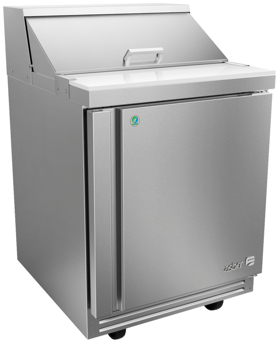 Mesa Refrigerada Para Preparación Ensaladas Premium 1 Puerta Acero Inox 9.5 Pies Asber APTS-27-8 P HC