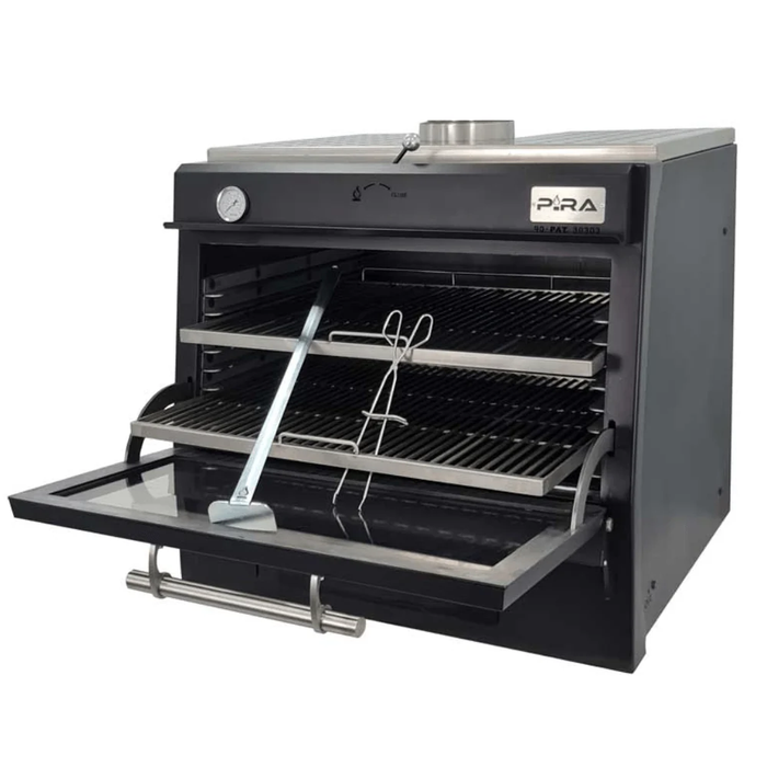 Horno 90 Black Para Carbón Y Leña 140 Comensales. Pira 500.101