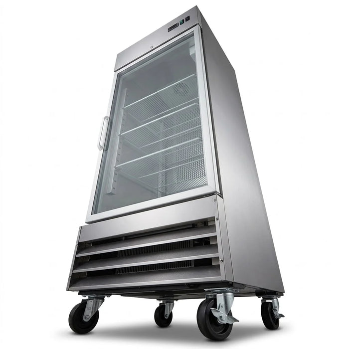 Refrigerador 1 Puerta De Cristal 20.5 Pies Icehaus RV-1PC-SS-01
