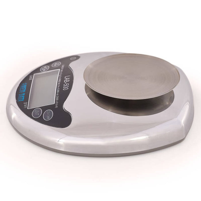 Báscula de Precisión Construida en Plástico Plato Acero Inox 500gr Torrey LAB500