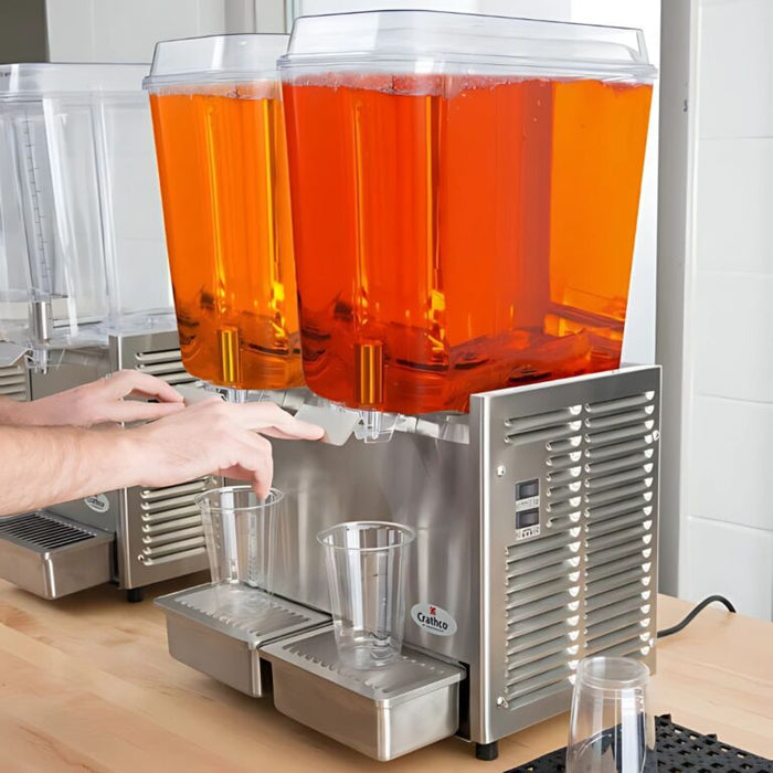 Dispensador De Bebidas 2 Tazones Acero Inox 18.9Lt C/U 660W 115V Crathco D25-3