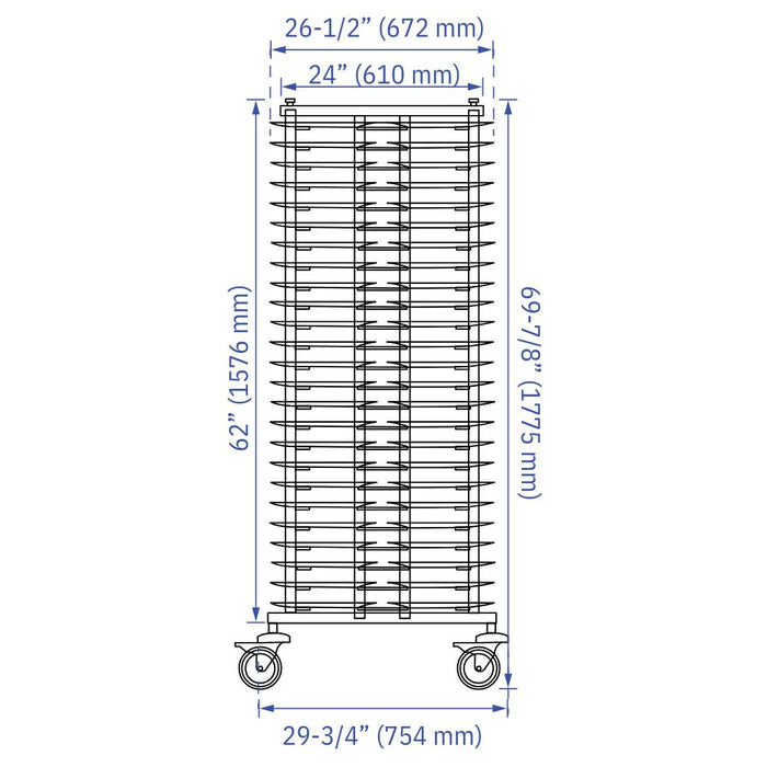 Porta Platos Negro 25 Niveles Para 100 platos Asber CPP-100