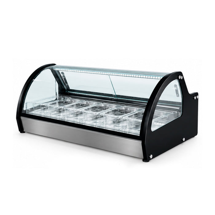 Vitrina Exhibidora De Helados De 6 Insertos Sobre Mostrador 780W 110V Migsa RTD-122L-1