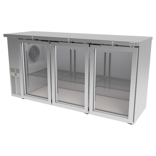 Asber ABBC-24-72-SG-HC Refrigerador Contrabarra Slim 3 Puertas de Cristal 540 Latas Envío por Cobrar Refrigeracion ASBER 