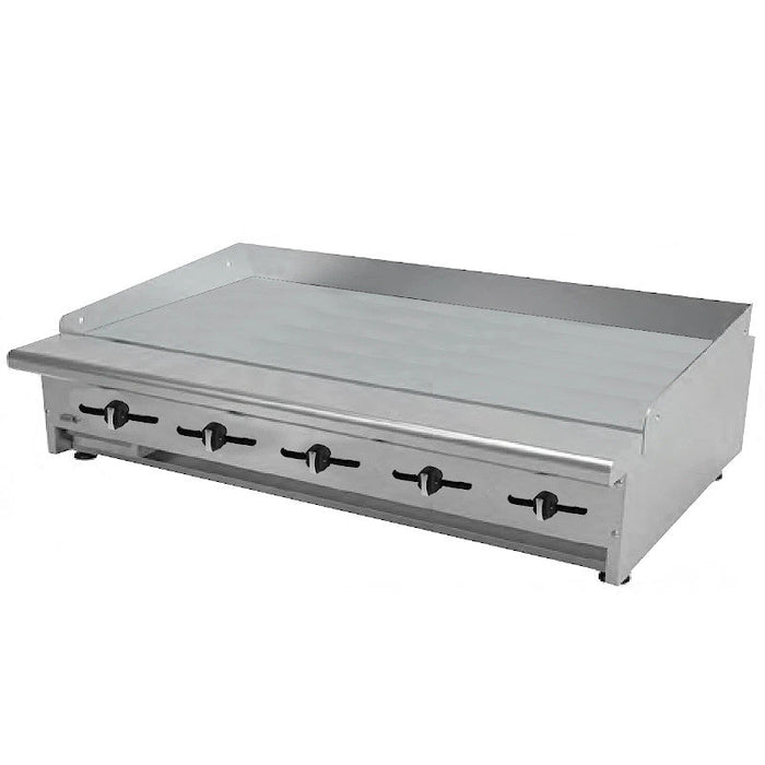 Plancha Lisa A Gas Con Placa De 3/4″ 5 Quemadores Asber AEMG-60-H