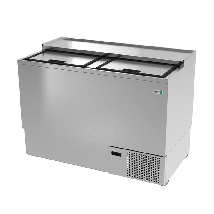 Asber AGF-50-S-HC Congelador Glass Froster de 2 Puertas Solidas Corredizas Acero Inoxidable Envío por Cobrar Refrigeracion ASBER 