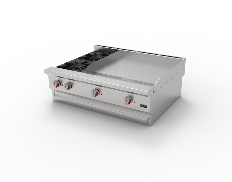 Combinado Parrilla y Plancha 2 Quemadores Drago CG-20PD