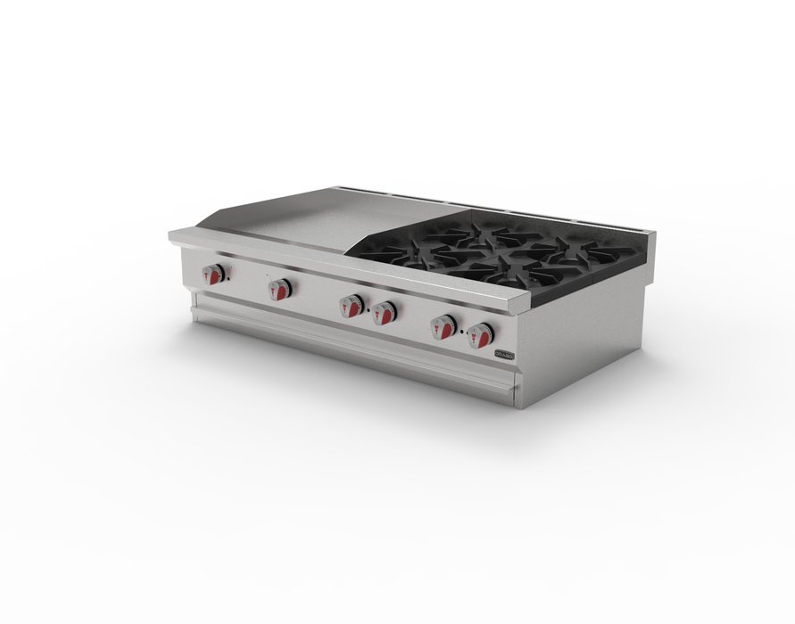 Combinado Parrilla y Plancha 4 Quemadores Drago CG-40PD
