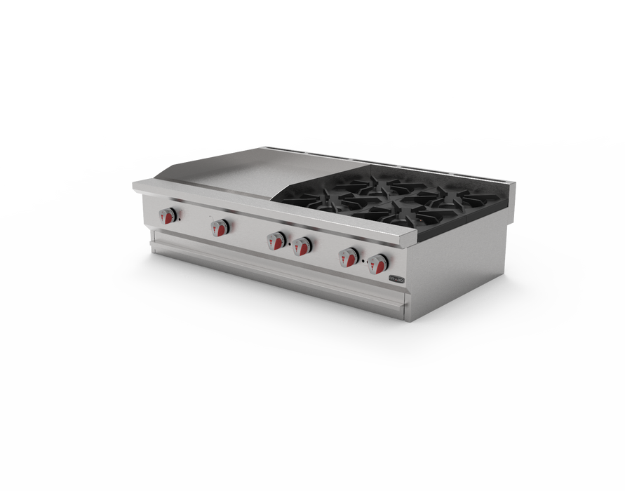 Combinado Parrilla y Plancha 4 Quemadores Drago CG-40PD