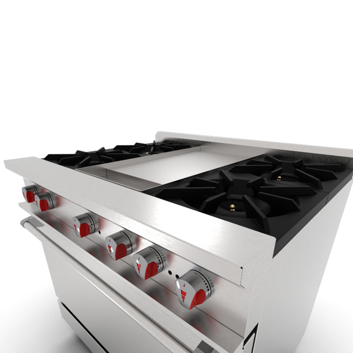 Estufa 4 Quemadores, Horno y Plancha Drago CG-41P