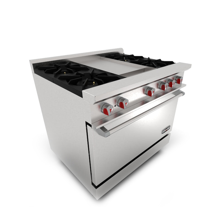 Estufa 4 Quemadores, Horno y Plancha Drago CG-41P