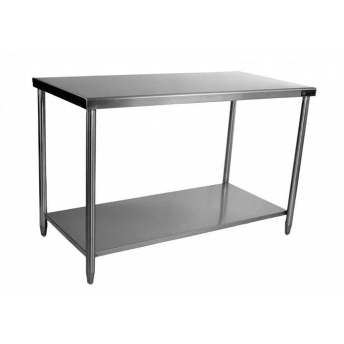Ferro 15423104 Mesa Central Con Entrepaño Acero Inoxidable 138 cm Ferro