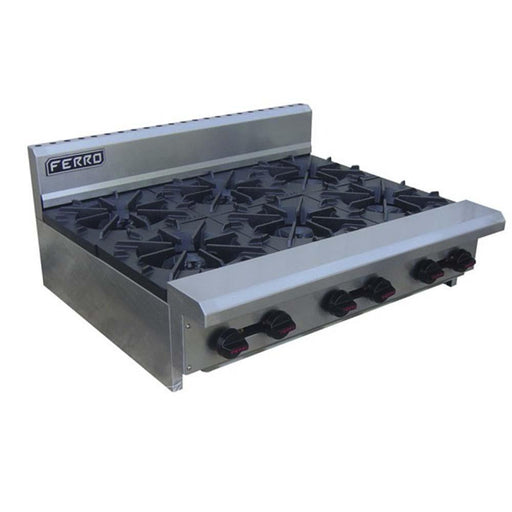 Ferro 23151107 Parrilla 6 Quemadores Gas LP Acero Inoxidable Ferro