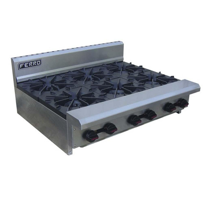 Ferro 23151107 Parrilla 6 Quemadores Gas LP Acero Inoxidable Ferro